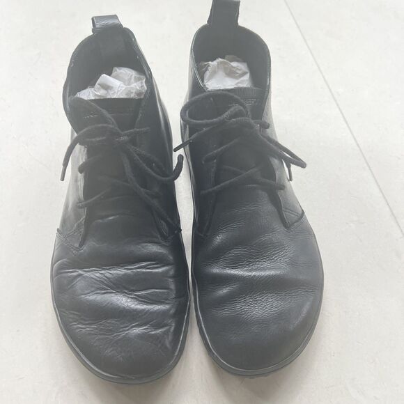 Vivobarefoot Shoes Men 45 EU / US 11.5-12 Black Leather Wild Hide Lace Up Boot - Picture 3 of 13